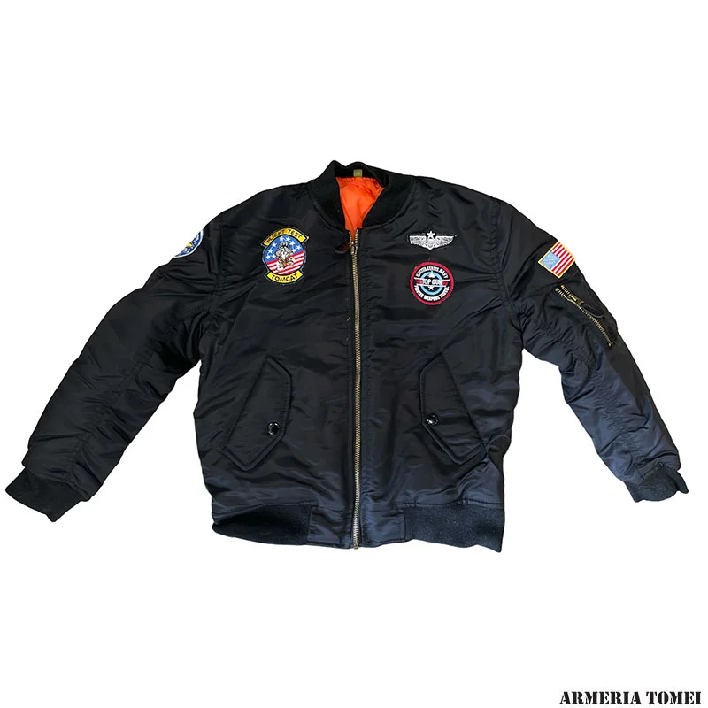BIMBO/A - MIL-TEC - GIACCA DA VOLO MA1® KIDS M.ABZ. NERO