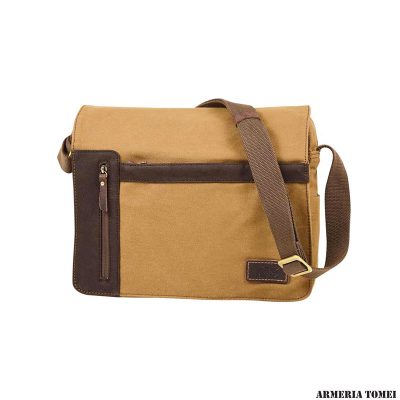RADAR - BORSA MEDIA IN TESSUTO STONE WASH CON PATTINA TRACOLLA 35x39x8