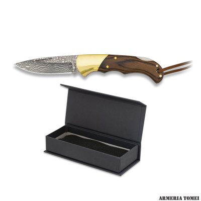 ALBAINOX - COLTELLO DAMASCO MANICO STAMINA CON INCISIONE