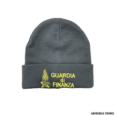 CAPPELLO LANA - GUARDIA DI FINANZA GRIGIO CON SCRITTA RICAMATA