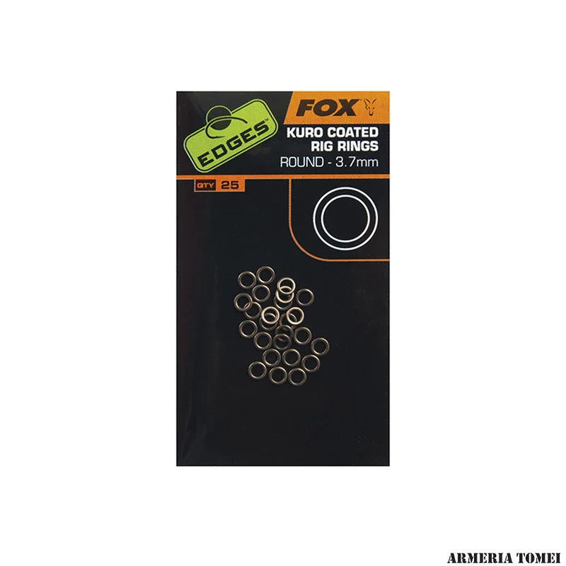 FOX - EDGES™ KURO COATED RIG RINGS 3.2mm Medium (25PZ)