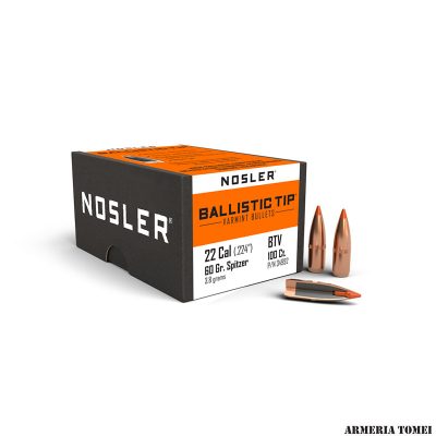 PALLE DA RICARICA - NOSLER - 22 Caliber 60gr Spitzer Ballistic Tip® Varmint (100PZ)