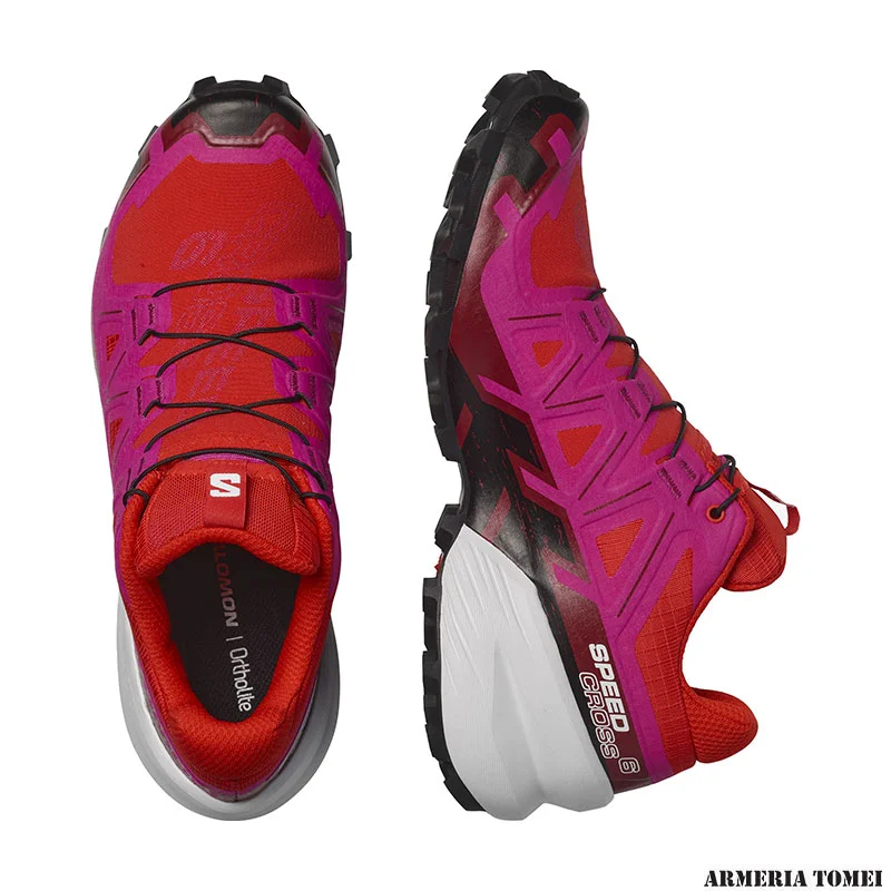 SALOMON - DONNA - SPEEDCROSS 6 W Fiery Red / Very Berry / White - immagine 4