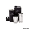 STANLEY - ADVENTURE PRE-PARTY SHOT GLASS + FLASK SET 6 pz Matte Black Pebble
