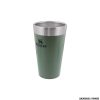 STANLEY - ADVENTURE IMPILABILE BIRRA PINTA 16oz /470ml Hammertone Green