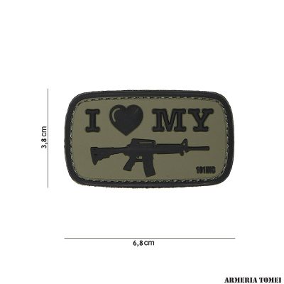 PATCH - 3D PVC I LOVE MY M4 VERDE #16057