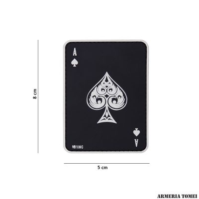 PATCH - 3D PVC ASSO DI PICCHE NERO #19017