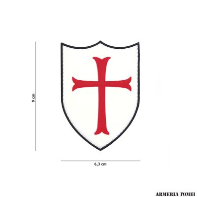 PATCH - 3D PVC SCUDO CROCIATO BIANCA #20027