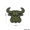 PATCH - 3D PVC GASMASK BULL VERDE #3129