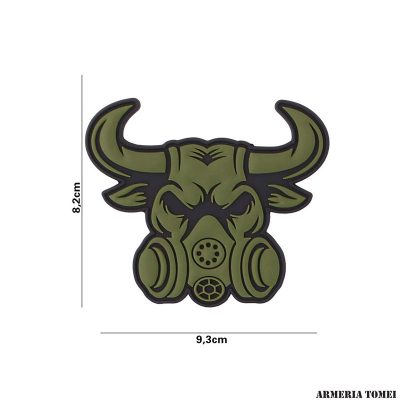 PATCH - 3D PVC GASMASK BULL VERDE #3129