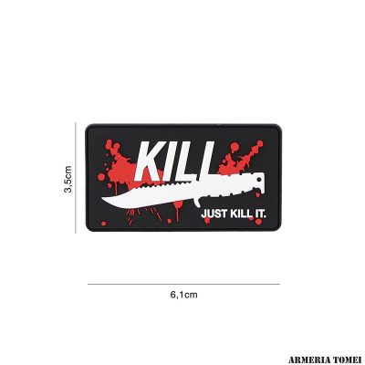 PATCH - 3D PVC JUST KILL IT ROSSO #8121