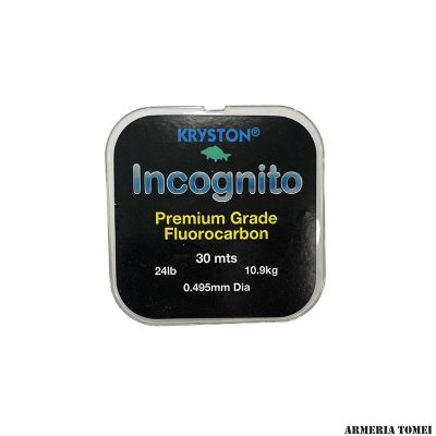 KRYSTON - INCOGNITO PREMIUM GRADE FLUOROCARBON 30mts | 24lb | 10.9kg | 0.495mm Dia
