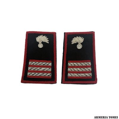 CARABINIERI - COPPIA TUBOLARI MARESCIALLO AIUTANTE IN CANOTTIGLIA (NERI)