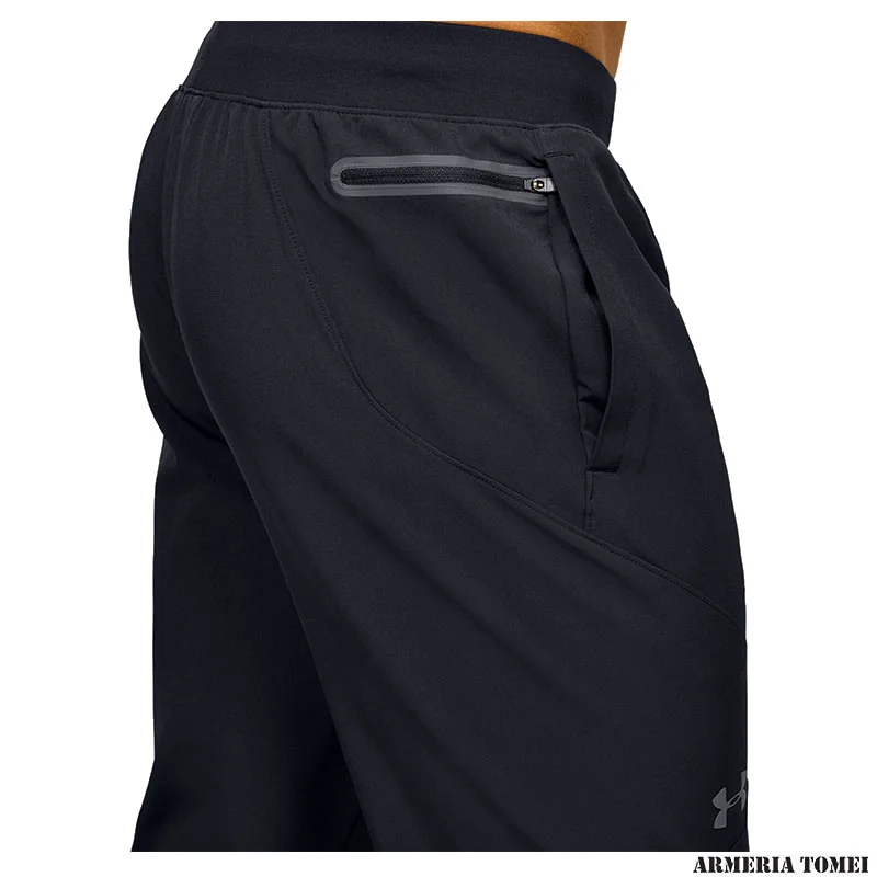 PANTALONE - UNDER ARMOUR - UOMO - UNSTOPPABLE TAPERED PANTS Black / Pitch Gray - 001 - immagine 3