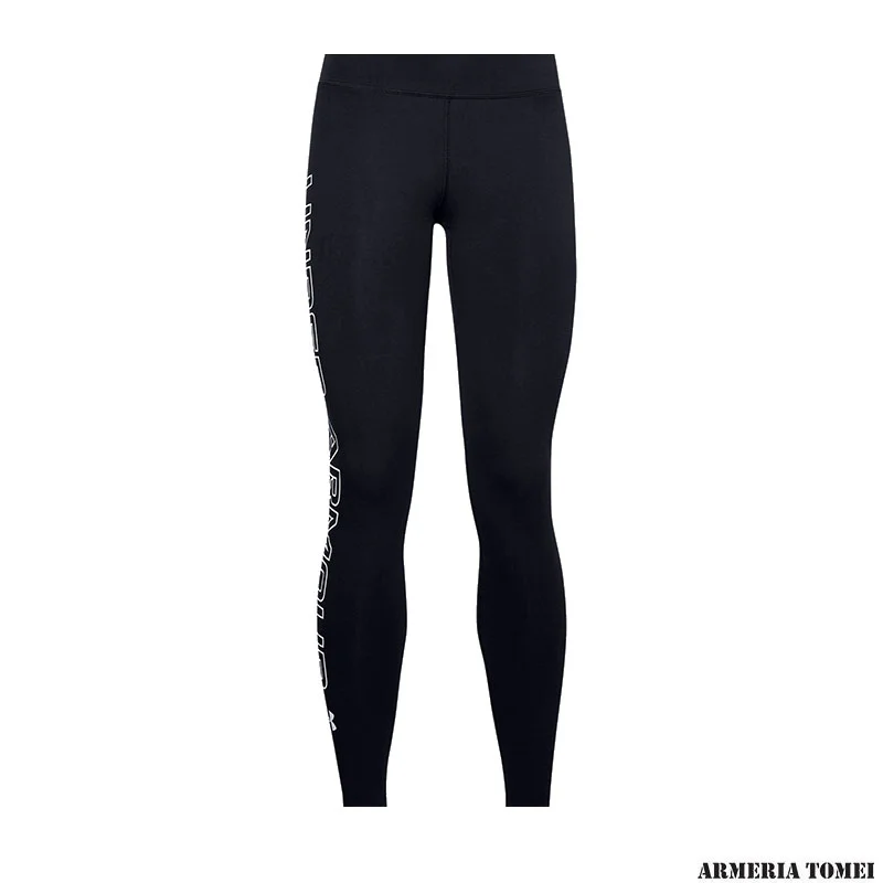 LEGGINGS - UNDER ARMOUR - DONNA - FAVORITE WORDMARK Black / White - 001