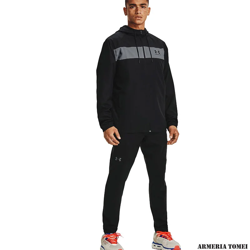 UNDER ARMOUR - UOMO - GIACCA SPORTSTYLE WINDBREAKER Black / Pitch Gray - 001 - immagine 5