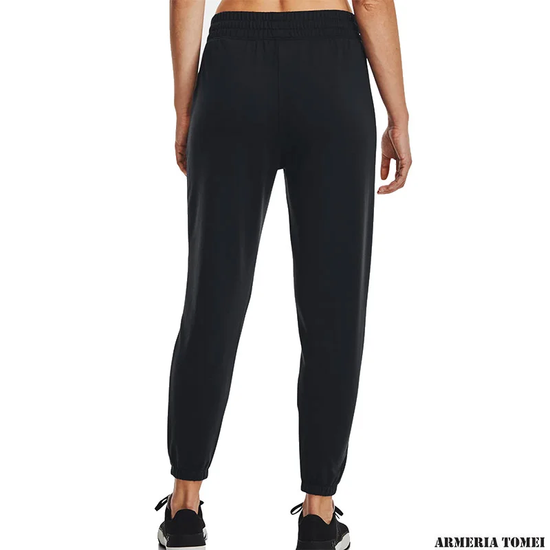 PANTALONE - UNDER ARMOUR - DONNA - JOGGER RIVAL TERRY Black / White - 001 - immagine 4