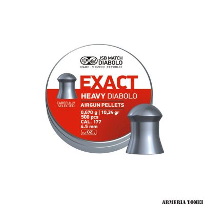 JSB MATCH - EXACT HEAVY DIABLO AIRGUN PELLETS 0,670g / 10,34gr CAL 4,5 mm (500 PZ)