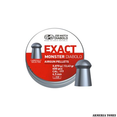 JSB MATCH - EXACT MONSTER DIABLO AIRGUN PELLETS 0,870g / 13,43gr CAL 4,5 mm (400 PZ)