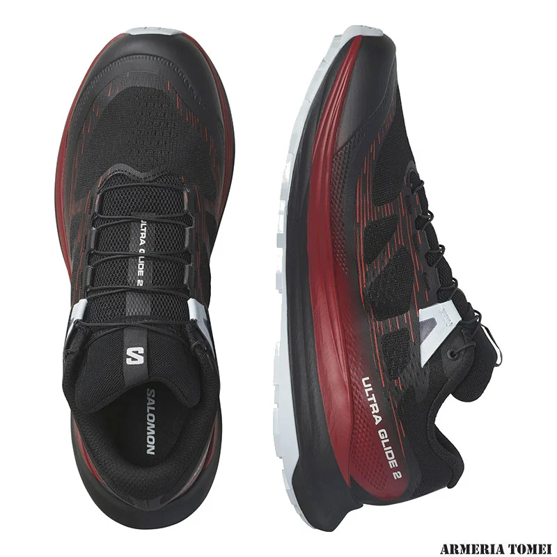 SALOMON - UOMO - ULTRA GLIDE 2 Black / Biking Red / Pearl Blue - immagine 5