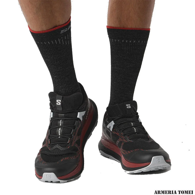 SALOMON - UOMO - ULTRA GLIDE 2 Black / Biking Red / Pearl Blue - immagine 6