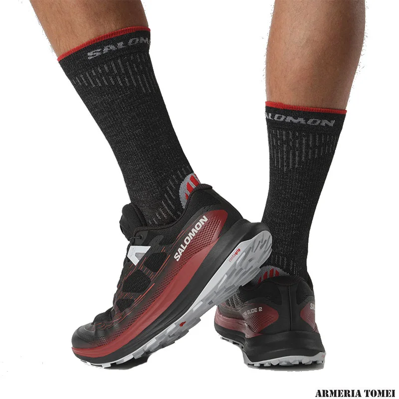 SALOMON - UOMO - ULTRA GLIDE 2 Black / Biking Red / Pearl Blue - immagine 7