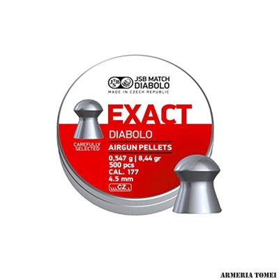 JSB MATCH - EXACT DIABLO AIRGUN PELLETS 0,547g / 8,44gr CAL 4,5 mm (500 PZ)