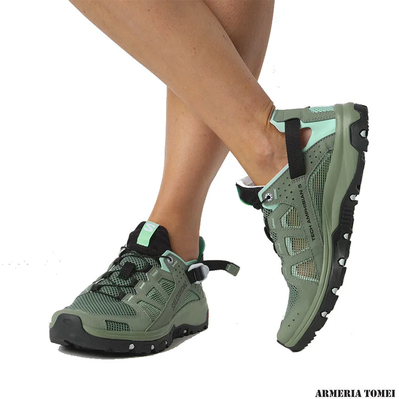 SALOMON - DONNA - TECHAMPHIBIAN 5 Laurel Wreath / Arctic Ice / Marine Blue - immagine 6