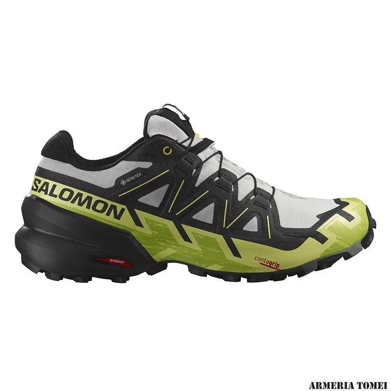 SALOMON - UOMO - SPEEDCROSS 6 GTX Lunar Rock / Black / Sunny Lime