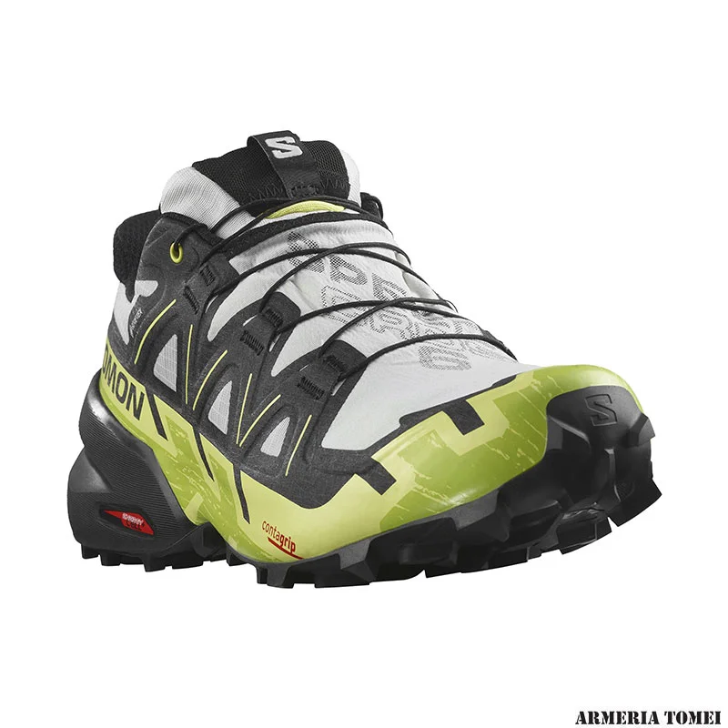 SALOMON - UOMO - SPEEDCROSS 6 GTX Lunar Rock / Black / Sunny Lime - immagine 2