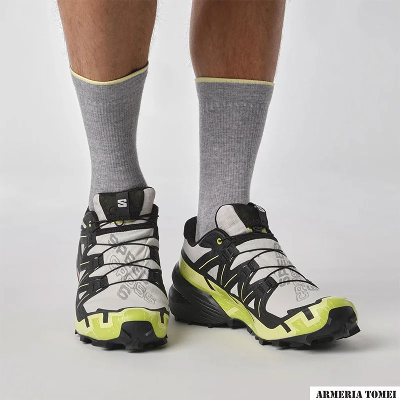 SALOMON - UOMO - SPEEDCROSS 6 GTX Lunar Rock / Black / Sunny Lime - immagine 6