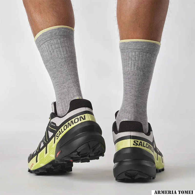 SALOMON - UOMO - SPEEDCROSS 6 GTX Lunar Rock / Black / Sunny Lime - immagine 7