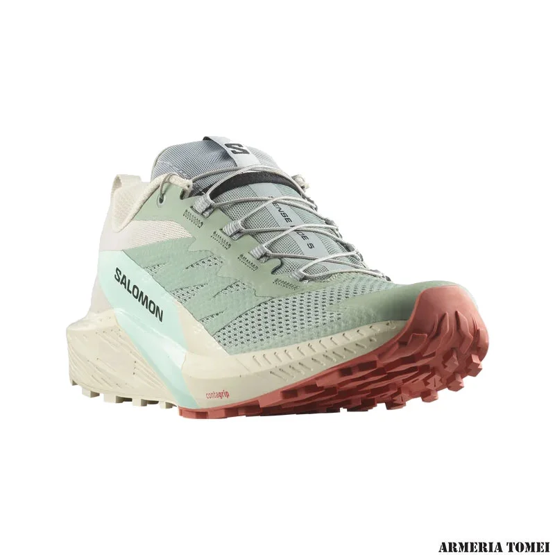 SALOMON - UOMO - SENSE RIDE 5 Lily Pad / Rainy Day / Bleached Aqua - immagine 2