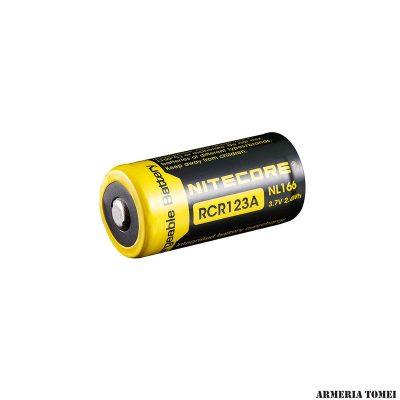 NITECORE - NL166 BATTERIA RICARICABILE AL LITIO 16340 / RCR123A 3.7V 650mAh Li-Ion
