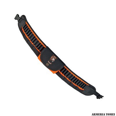 RISERVA - CARTUCCERA PORTACOLPI ARANCIO MULTICALIBRO (RICAMO CINGHIALE)