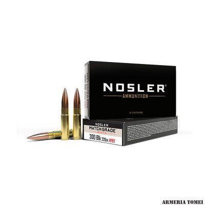 MUNIZIONI - NOSLER -  300 AAC BLACKOUT 220GR HPBT SUBSONIC MATCH GRADE AMMUNITION (20PZ) -51275