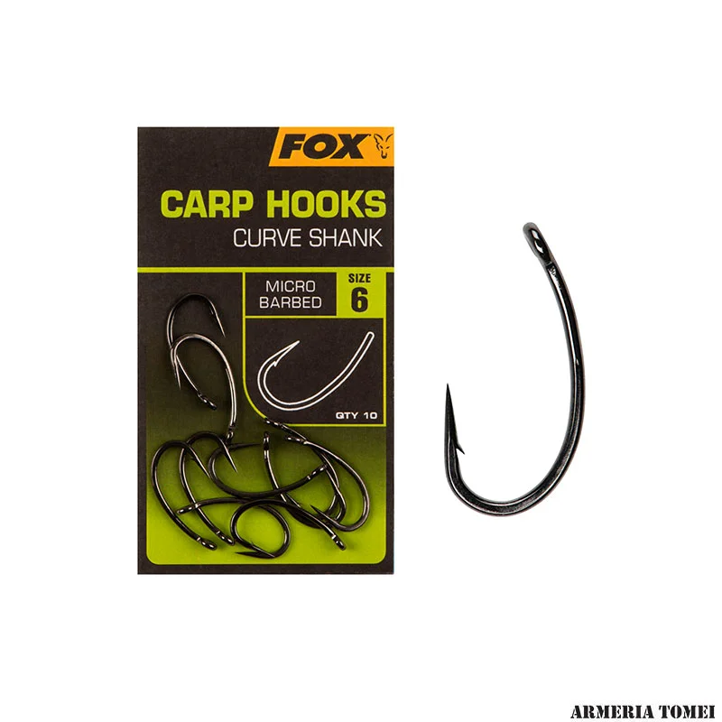FOX - CARP HOOKS CURVE SHANK SIZE 6 (10 PZ)