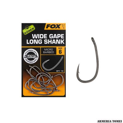 FOX - EDGES™ WIDE GAPE LONG SHANK SIZE 5 (10 PZ)
