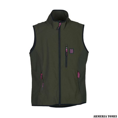 GILET - DONNA - UNIVERS - CACCIA ELASTICIZZATO OUTDOOR VERDE/FUCSIA