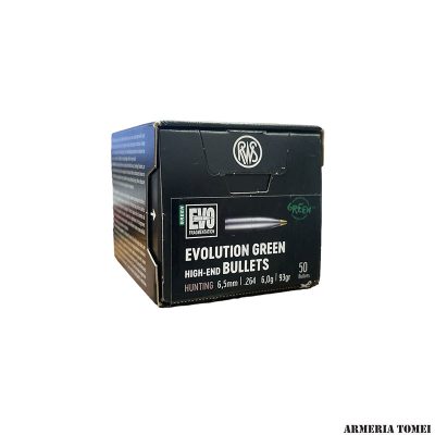 PALLE DA RICARICA - RWS - EVOLUTION GREEN 6,5mm / .264 • 6,0g / 93gr (50 PZ)
