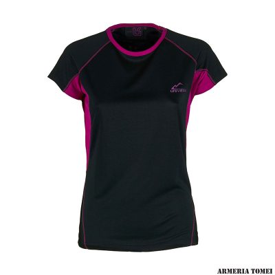 T-SHIRT - DONNA - UNIVERS - MURA QUICK-DRY GRIGIO/NERO/FUCSIA