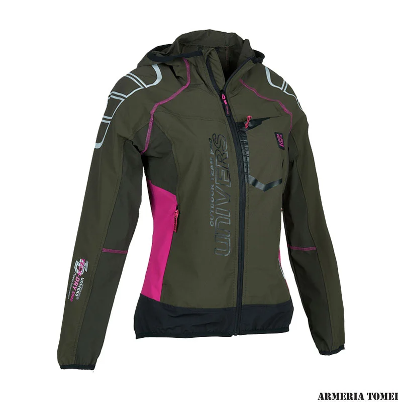 GIACCA - DONNA - UNIVERS - CARDIGAN OUTDOOR COURMAYEUR VERDE/FUCSIA - immagine 2