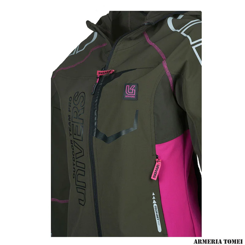 GIACCA - DONNA - UNIVERS - CARDIGAN OUTDOOR COURMAYEUR VERDE/FUCSIA - immagine 5