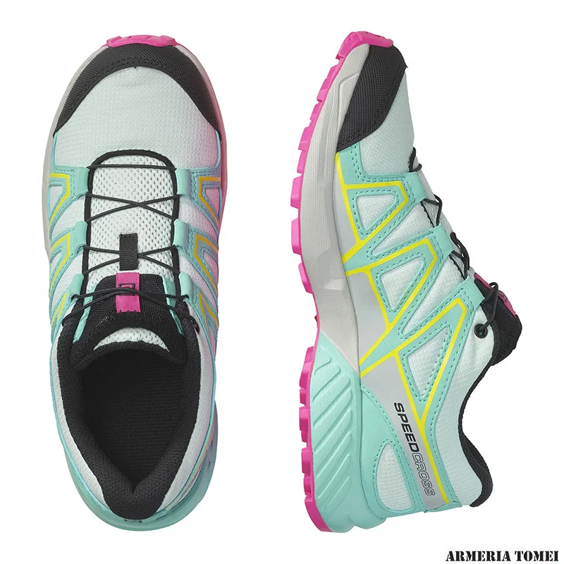 SALOMON - BIMBO/A - SPEEDCROSS J Bleached Aqua / Blue Radiance / Lunar Rock - immagine 6