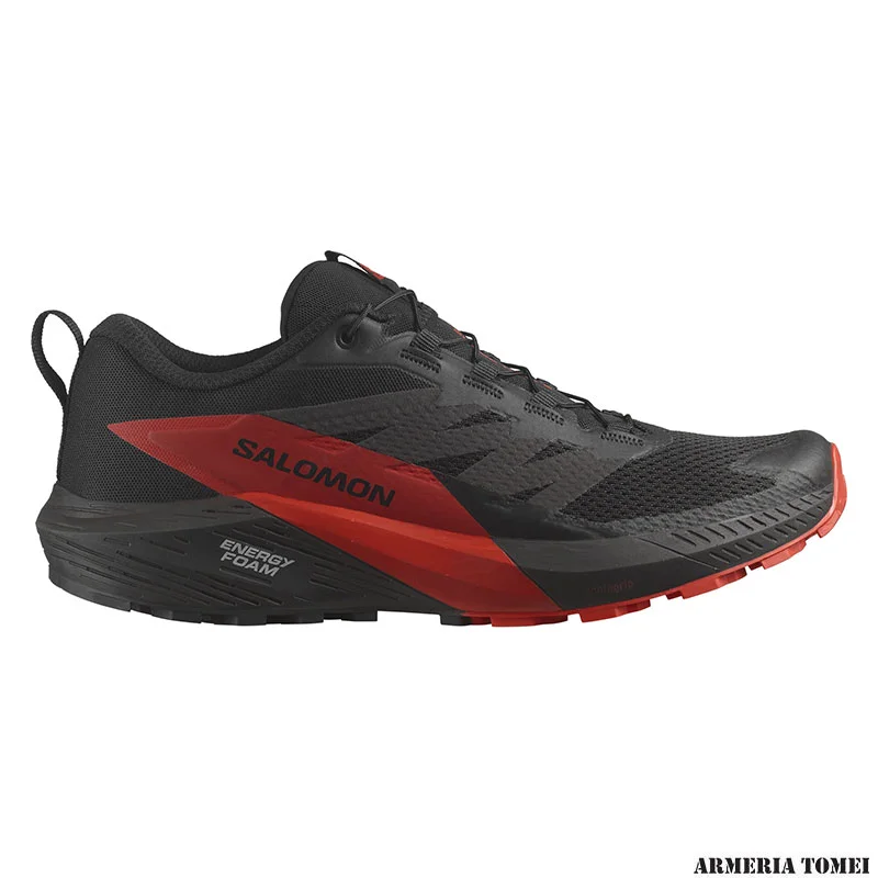 SALOMON - UOMO - SENSE RIDE 5 Black / Fiery Red / Black