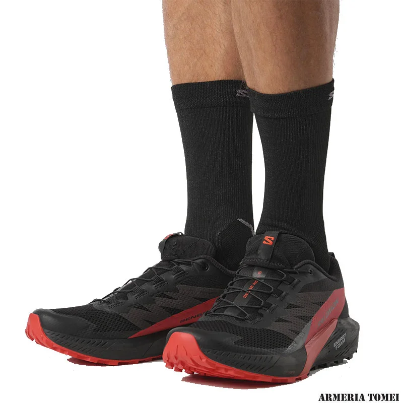 SALOMON - UOMO - SENSE RIDE 5 Black / Fiery Red / Black - immagine 6