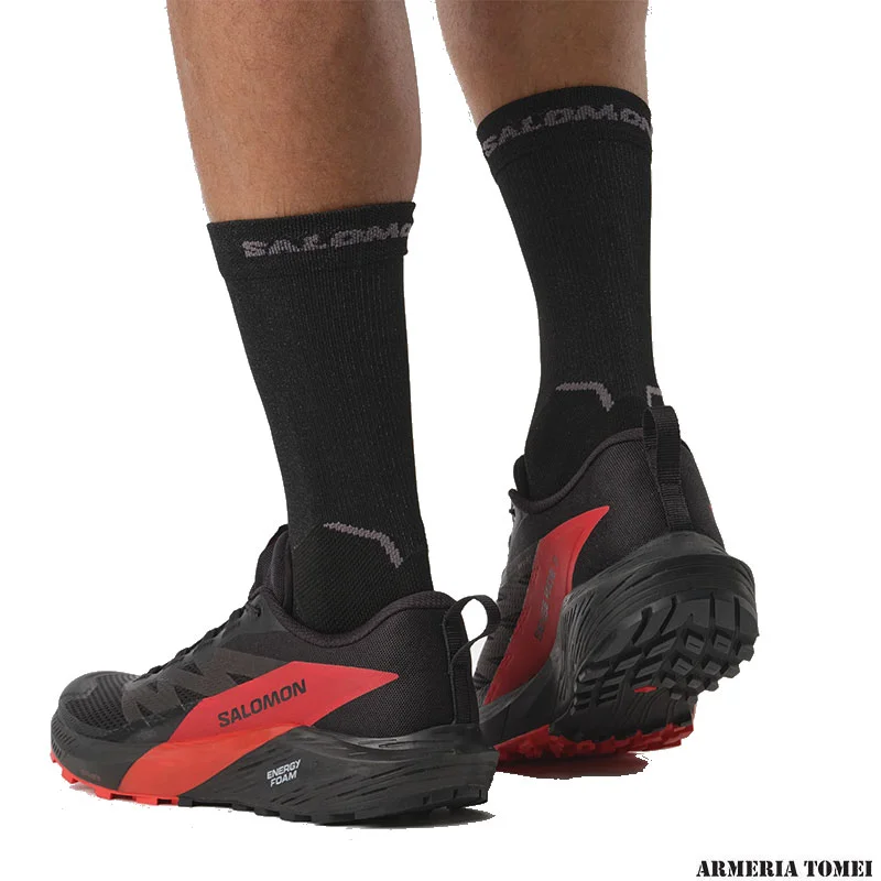 SALOMON - UOMO - SENSE RIDE 5 Black / Fiery Red / Black - immagine 7