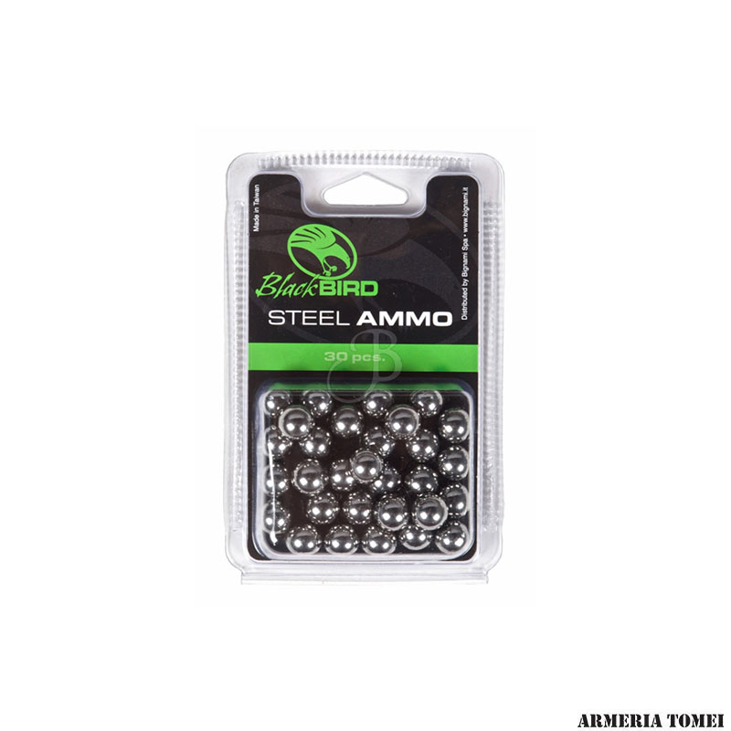 BLACKBIRD – STEEL AMMO SFERE ACCIAIO PER FIONDA (30PZ)