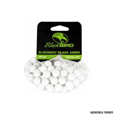 BLACKBIRD - STEEL AMMO SFERE VETRO PER FIONDA ø9,5mm - 3/8" (100PZ)