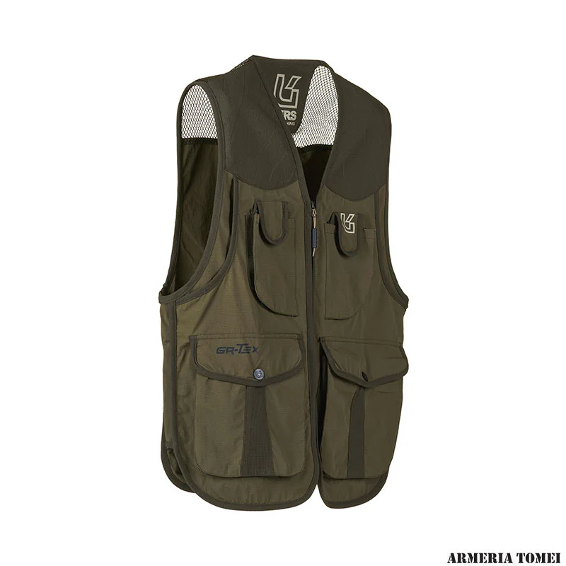 GILET - UOMO - UNIVERS - CACCIA RETE ELASTICIZZATO VERDE - immagine 2